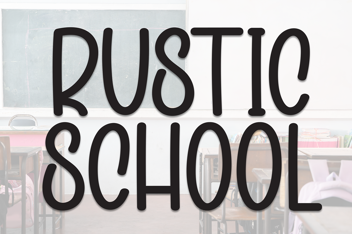 Rustic School | Script Font, a Script Font by Scratchones (Photo 1 of 8)