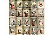 Quirky Santa Printable Christmas, a Seasonal Illustration by Nicole Branger Art (Thumbnail 9 of 15)