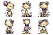 Whimsical Spring Cat Clipart, an Illustration by Daily.Designs (Thumbnail 4 of 7)