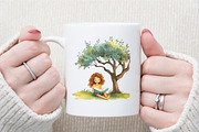 Girl Loves Reading Clipart, an Illustration by Sublimation Artist (Thumbnail 5 of 6)