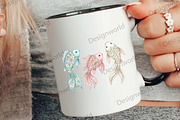 Floral Preppy Fish PNG png, a Seasonal Illustration by Designworld (Thumbnail 4 of 4)