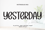 Yesterday | Script Font, a Script Font by Scratchones (Thumbnail 1 of 8)