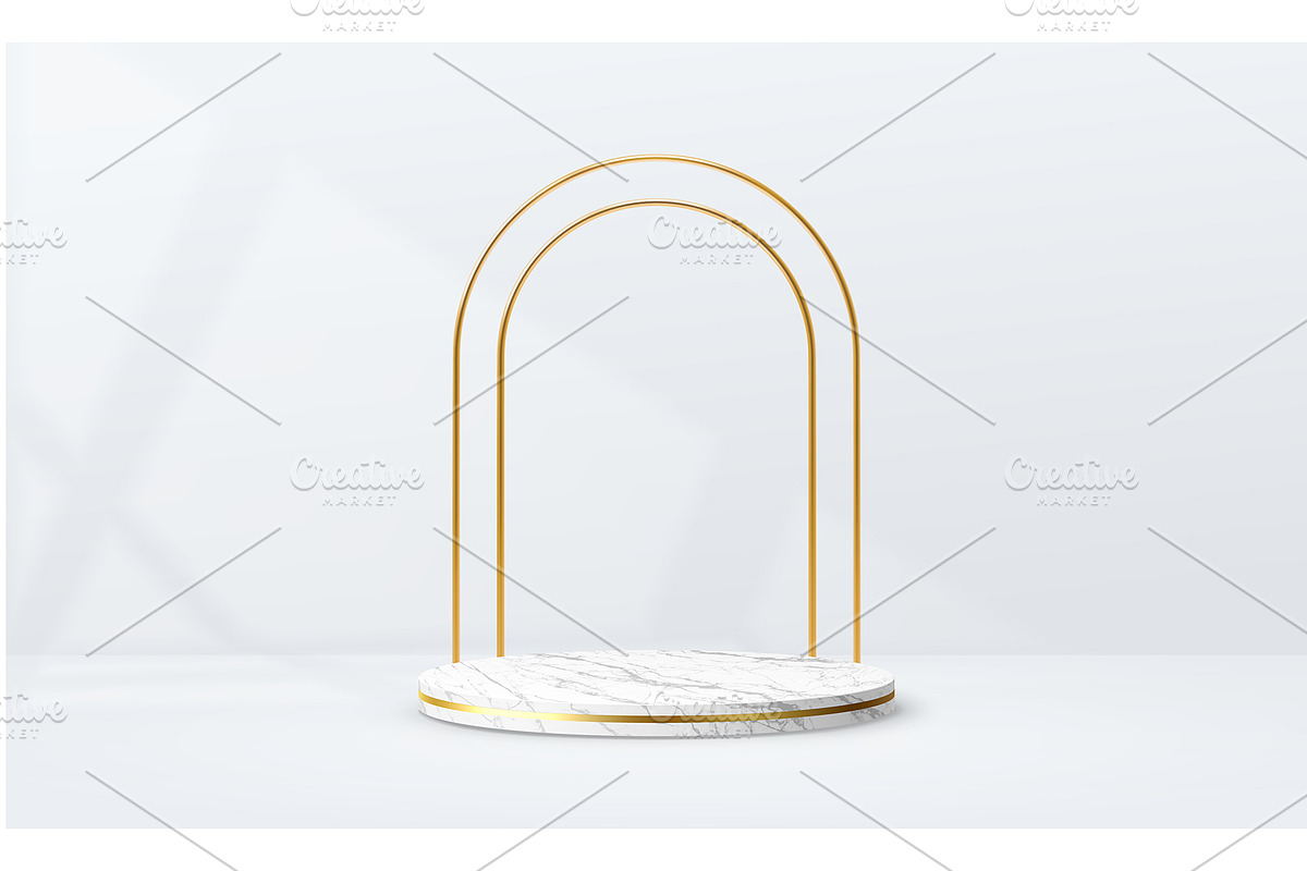 3d marble podium cosmetics stage wit, an Illustration by Buch&Bee (Photo 3 of 3)