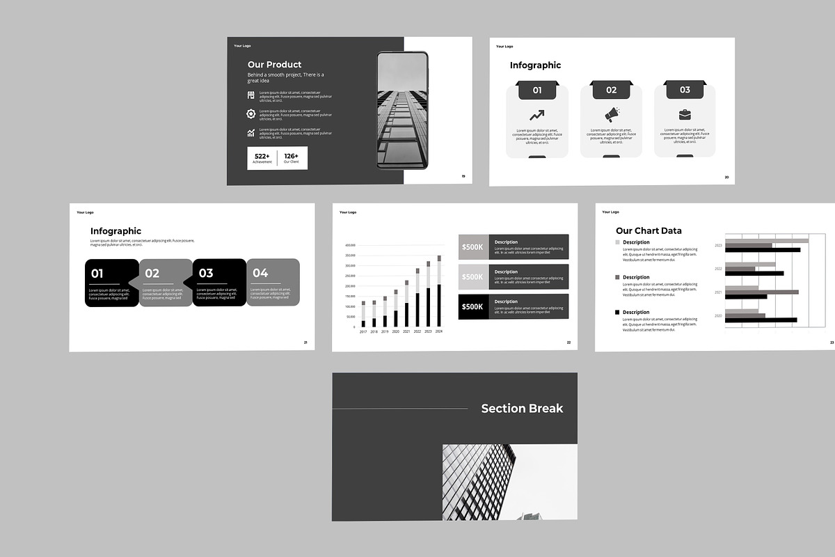 Minimalist Business presentation, a Presentation Template by Recreative (Photo 4 of 6)