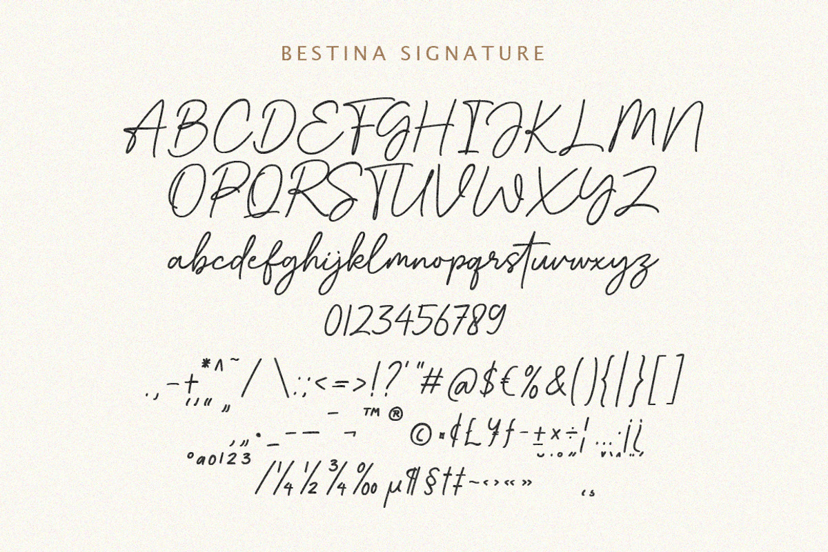 Bestina Signature Script Font, a Script Font by Typebae (Photo 8 of 8)