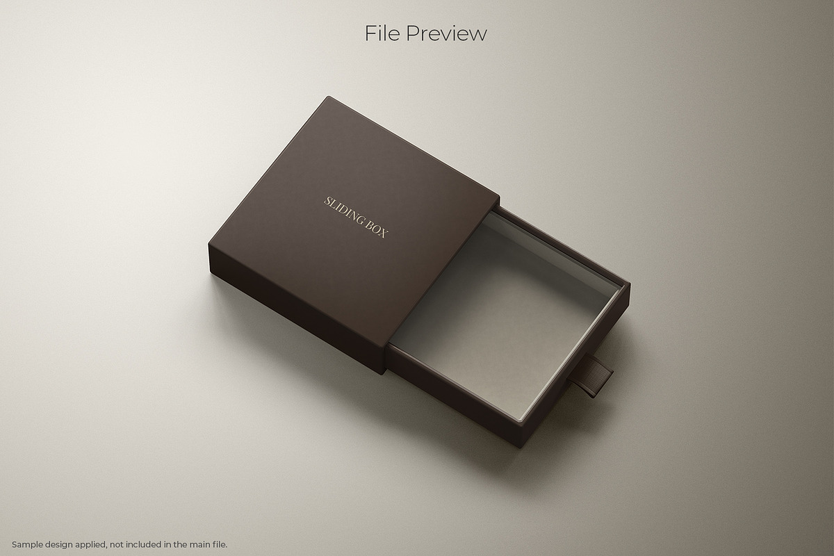 Square Rigid Slim Drawer Box Mockup, a Packaging Mockup by Sheikhadesign (Photo 6 of 11)