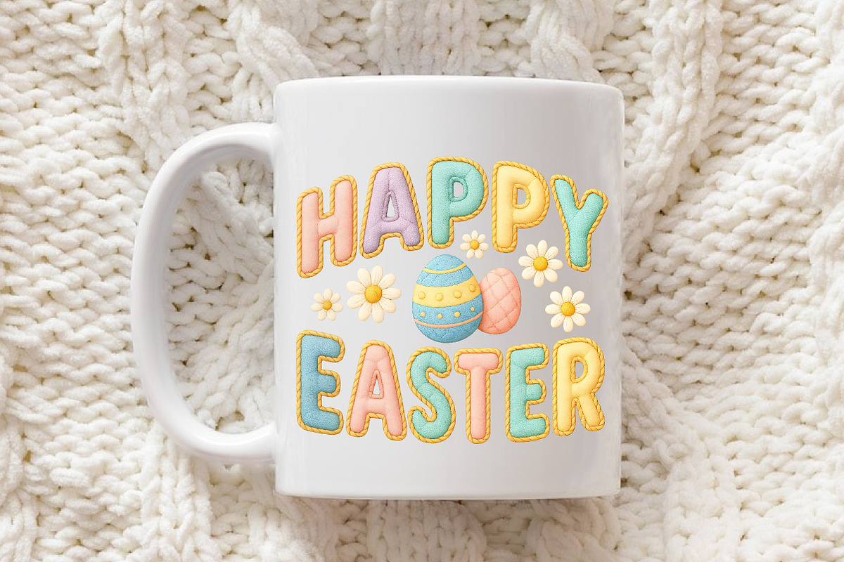 Faux Yarn Happy Easter Retro Sublima, an Illustration by Libby Wishes (Photo 5 of 6)