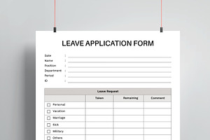 Leave Application Template