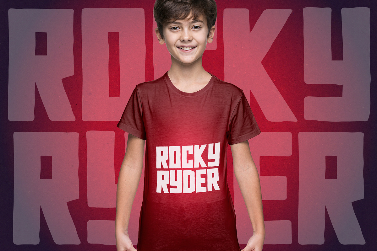 Rocky Ryder - a rugged display font, a Font by Little Type Factory (Photo 10 of 10)