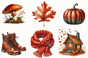 Burnt Orange Autumn Clipart, an Illustration by OK Design (Thumbnail 5 of 5)