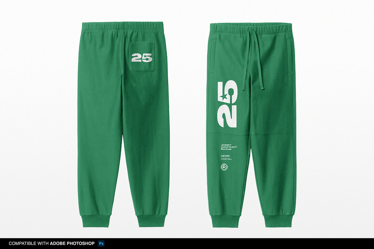 Jogger Sweatpants Mockup, a Bottom Mockup by Irhasalfahad (Photo 3 of 5)