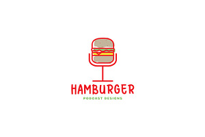 Abstract Burger Line Talk Logo