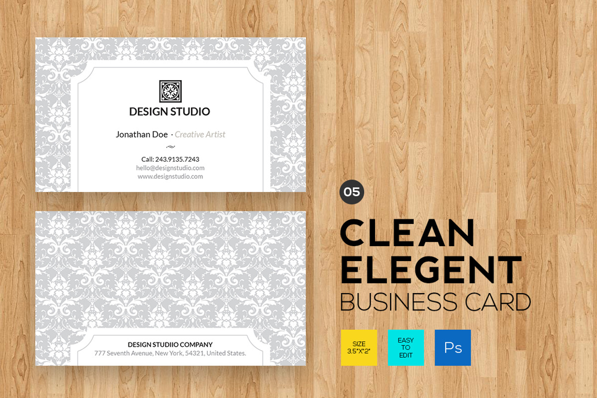 Elegant Business Card #5, a Business Card Template by GraphicsEgg (Photo 2 of 2)