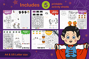 Halloween Activity Playmats for Kids, a Seasonal Illustration by Ksenya Savva (Thumbnail 2 of 6)