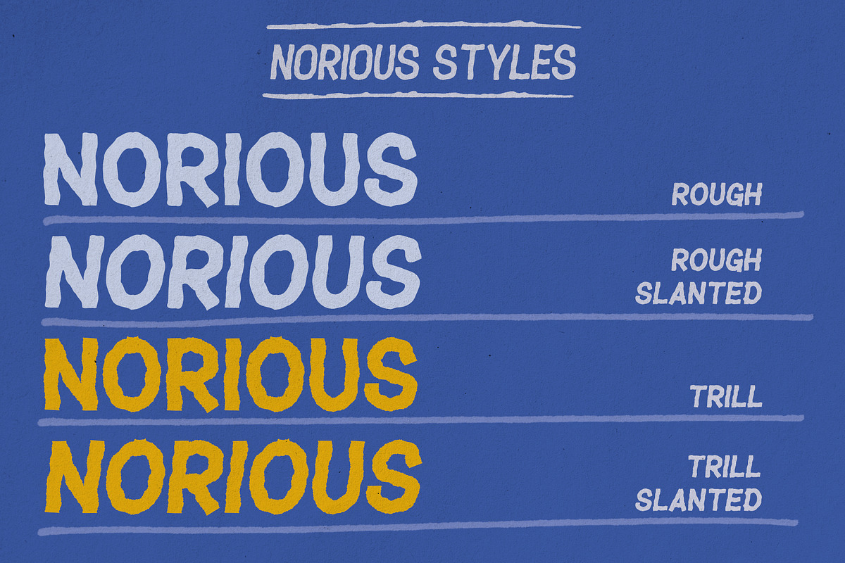 VT NORIOUS - Handrawn Vintage Font, a Sans Serif Font by ViactionType (Photo 3 of 10)