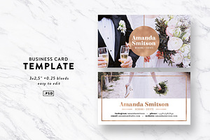 Rose Gold Business Card Template