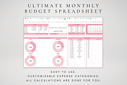 Google Sheets Monthly Budget Tracker, a Templates & Theme by BRANDcontent (Thumbnail 2 of 7)