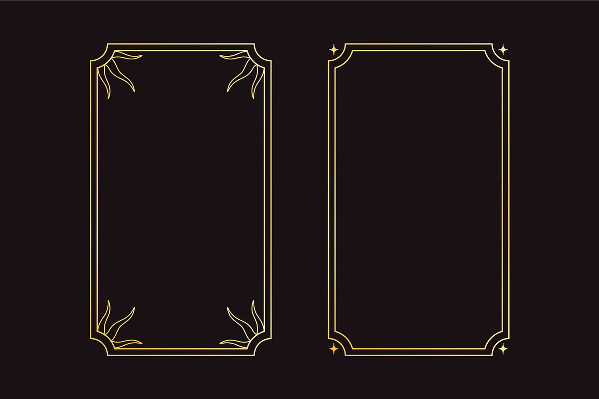 Golden line art frames set, a Background Graphic by Good Studio (Photo 4 of 5)