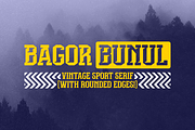 Bagor Bunul | Sport Font, a Serif Font by Twicolabs Fontdation (Thumbnail 1 of 6)