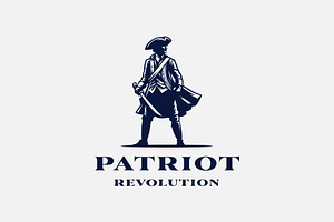 American Patriot Revolution war logo, a Branding & Logo Template by funpixel