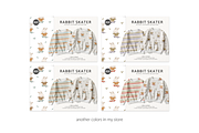 Rabbit skater kids patterns, a Pattern Graphic by vatrushkaprint_store (Thumbnail 4 of 4)