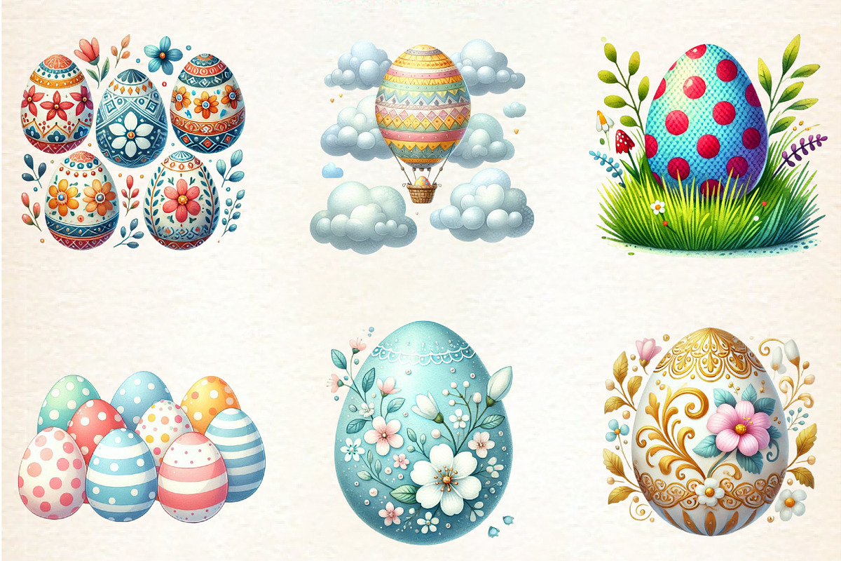 Easter Clipart, Easter Egg Bundle, an Illustration by DreamArtGraphic (Photo 3 of 4)