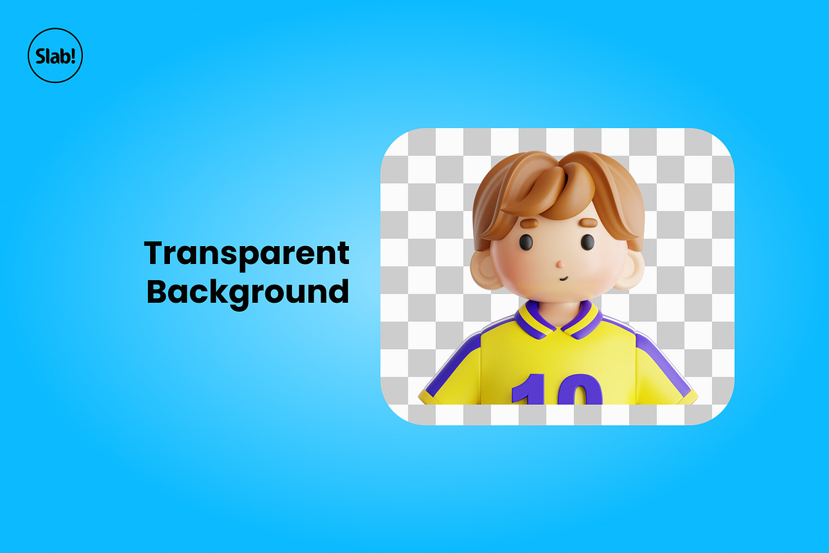 Football Player Avatar 3D Icon Set, a Characters & Person 3D Model by SLAB! Design (Photo 3 of 4)