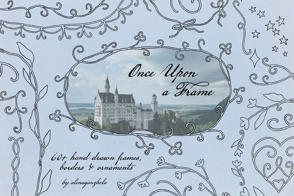Once Upon a Frame: hand-drawn frames, an Object Graphic by alenaganzhela (Photo 1 of 13)