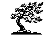 Windblown Tree Silhouette, an Object Illustration by Gfx_Store (Thumbnail 16 of 16)