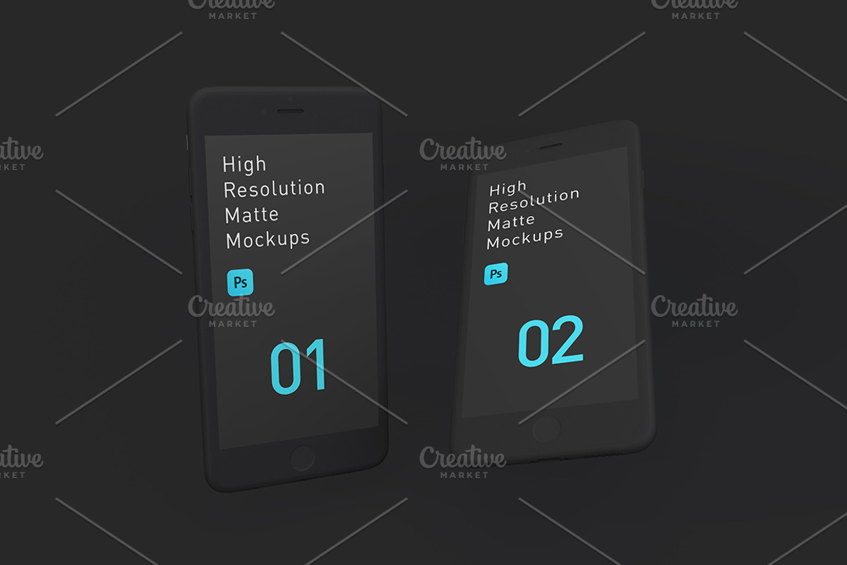 High Resolution Matte Mockups, an iPhone Mockup by vsdsgn (Photo 6 of 8)