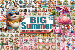 Summer Big Clipart Bundle, an Illustration by SVGArt