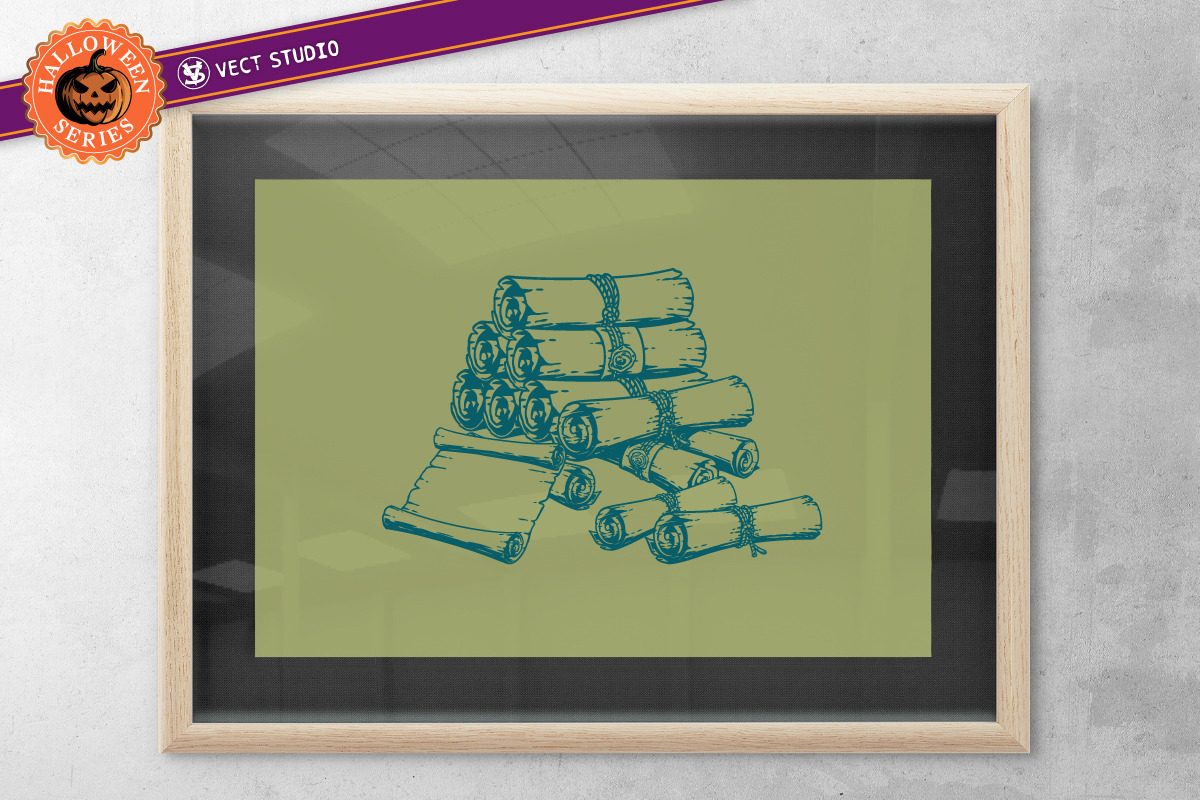 10 Paper Scroll Stamp Brushes, a Brush Add-On by vectstudio (Photo 8 of 10)