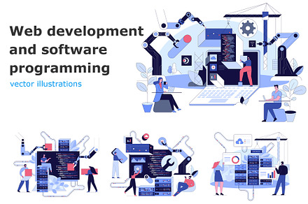 Development and software programming, a Technology Illustration by IcoMaker
