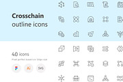 Crosschain outline icons, an Outline Icon by LAFS (Thumbnail 1 of 3)