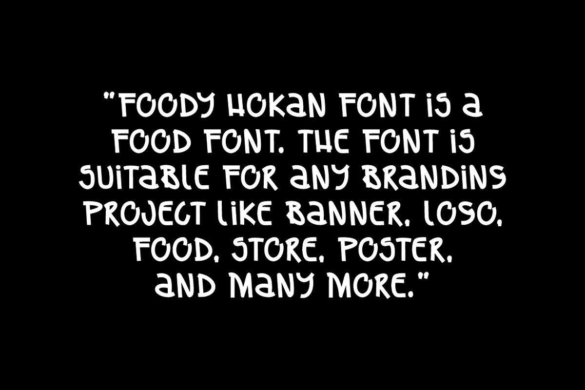 Foody Hokan - Food Font, a Handwritten Font by Iqsiart Studio (Photo 5 of 7)