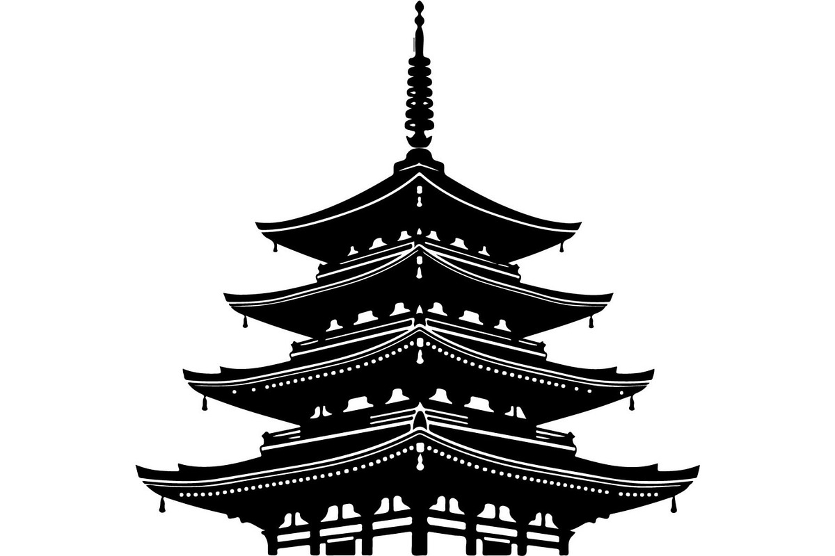 Pagoda Temple Silhouette, an Object Graphic by Creativeshirt (Photo 18 of 20)