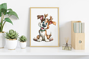 Christmas Dogs Clipart Bundle, an Illustration by Canvas Craft (Thumbnail 6 of 7)