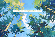 Nature Gouache Procreate Brushes, a Brush Add-On by Cozy Brushery (Thumbnail 9 of 9)