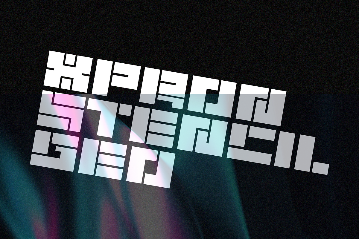 Xpron STENCIL Geo Font, a Sans Serif Font by Erifqizefont (Photo 9 of 10)