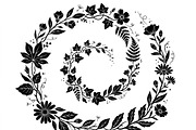 50 Elegant Floral Leaf Spiral Frame, a Decorative Illustration by Amazin_art (Thumbnail 35 of 39)