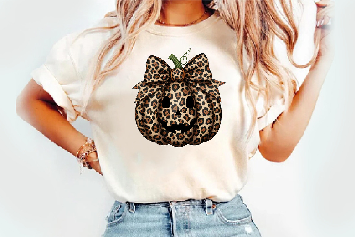 Leopard Pumpkin Png, Sublimation png, an Illustration by Watercolor design (Photo 2 of 3)