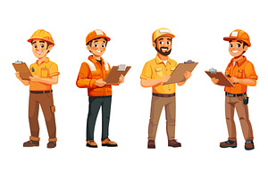 Engineer with clipboard characters, a Person Illustration by Stock-Smart-Start