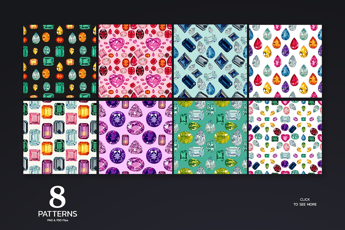 Color Crown Jewels – Watercolor Gems, an Object Illustration by CreativeValuation (Photo 5 of 12)