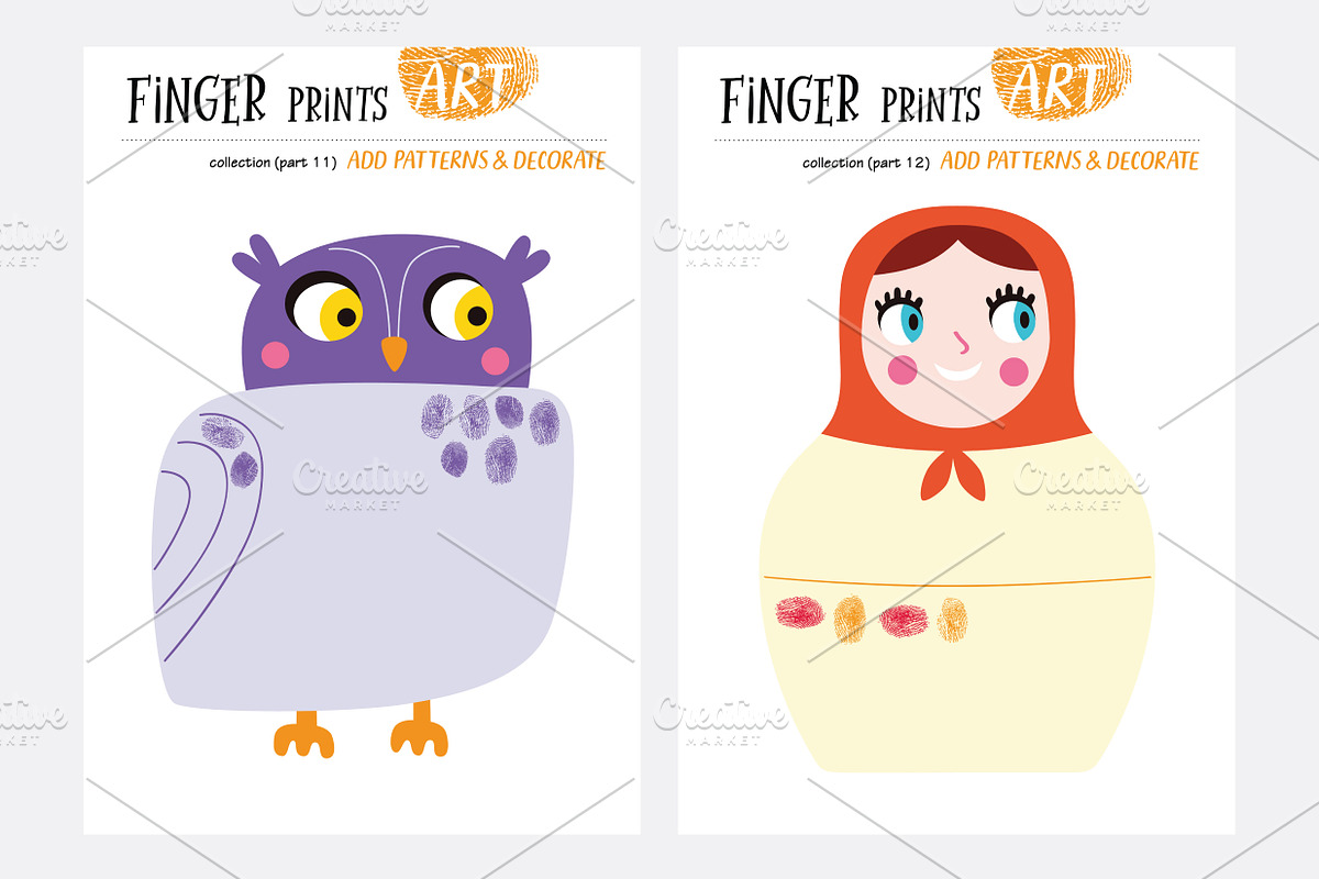 Finger prints ART (part 5), an Animal Illustration by Alena Razumova (Photo 7 of 11)
