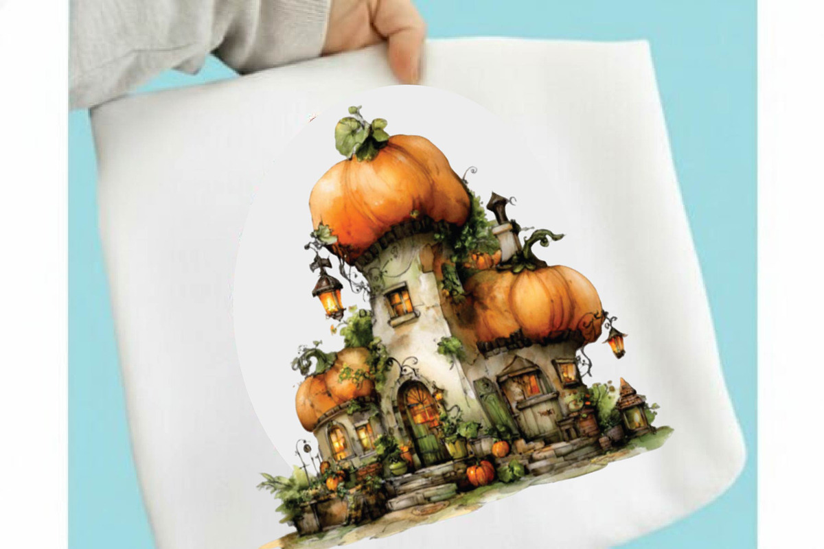 Watercolor Pumpkin Houses Clipart, an Illustration by SVGArt (Photo 3 of 9)