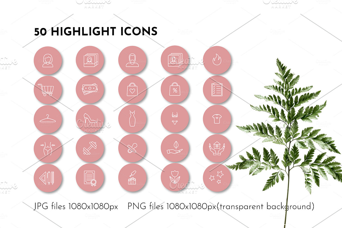 Instagram Post Templates & Icons Set preview 2