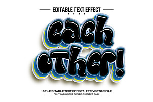 Each other 3D editable text effect, a Layer Style Add-On by nicemorning