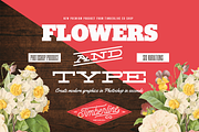 Flowers And Type, a Layer Style Add-On by Timberline Co (Thumbnail 1 of 8)