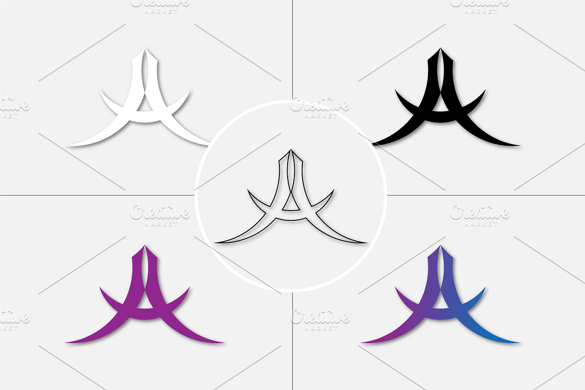 Letter A logo template for brands, a Branding & Logo Template by Nazim's Shop (Photo 3 of 5)