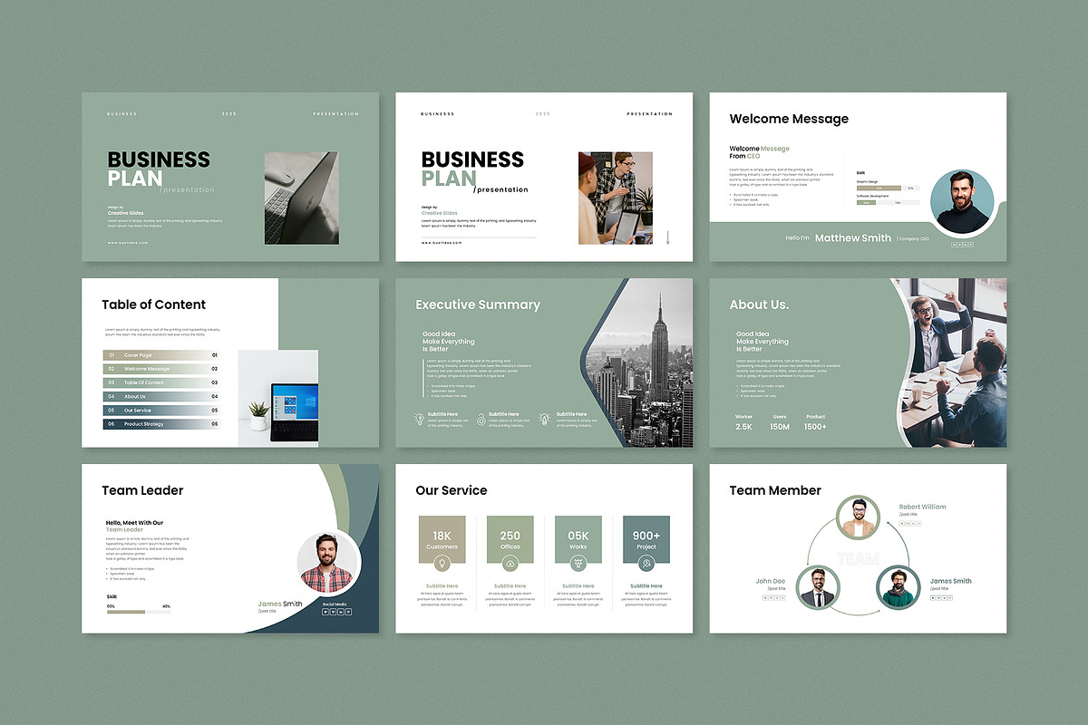 Business Plan PowerPoint Template preview 2